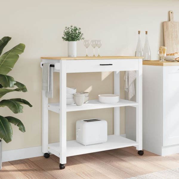 Carrito de cocina MONZA madera maciza de pino 84x40x90 cm M 3