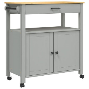 Carrito de cocina MONZA madera maciza de pino 84x40x90 cm H