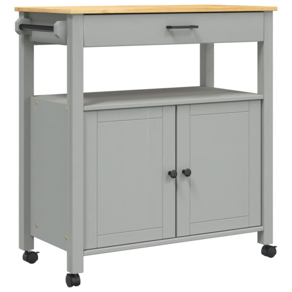 Carrito de cocina MONZA madera maciza de pino 84x40x90 cm M 2