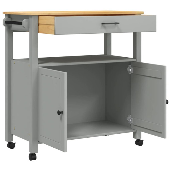 Carrito de cocina MONZA madera maciza de pino 84x40x90 cm M 4