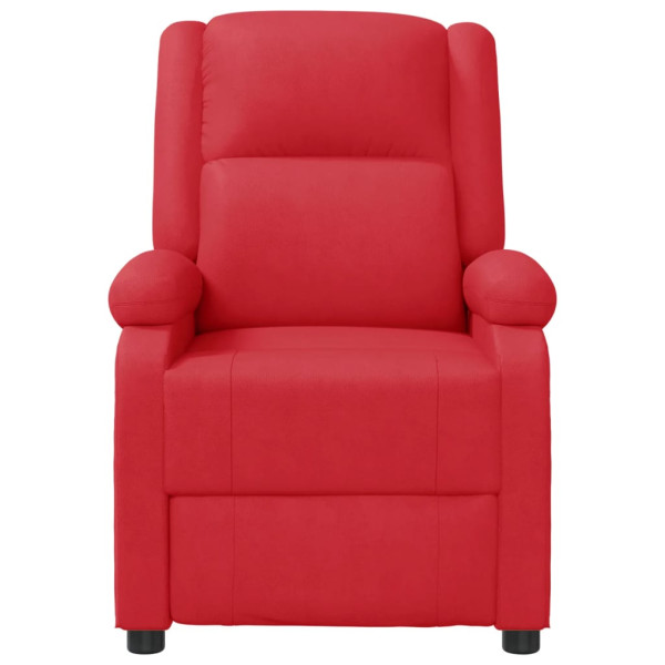Sillón de masaje de cuero sintético rojo M 3