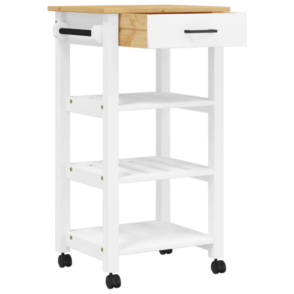 Carrito de cocina MONZA madera maciza de pino 48x40x90 cm M 4