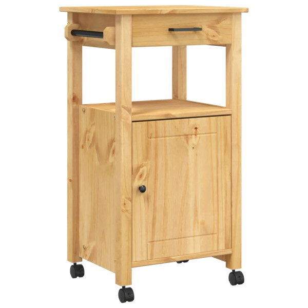 Carrito de cocina MONZA madera maciza de pino 48x40x90 cm M 2