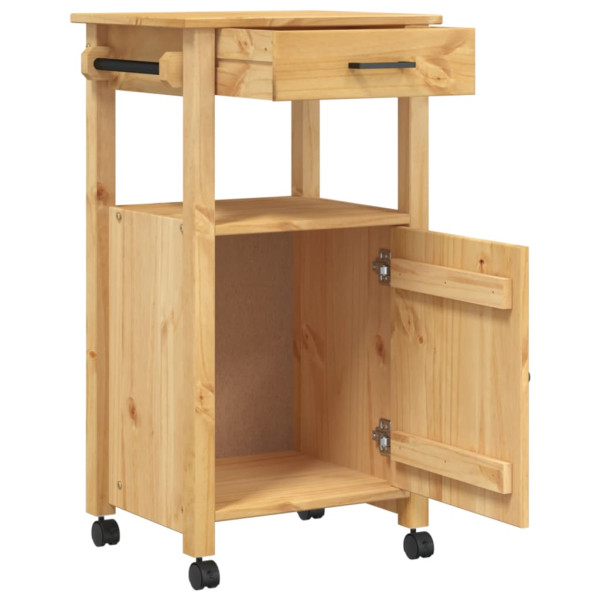 Carrito de cocina MONZA madera maciza de pino 48x40x90 cm M 4