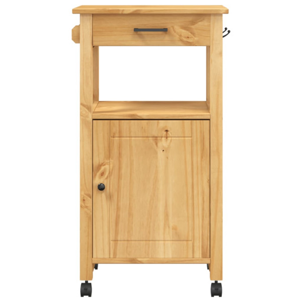 Carrito de cocina MONZA madera maciza de pino 48x40x90 cm M 5