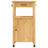 Carrito de cocina MONZA madera maciza de pino 48x40x90 cm 5