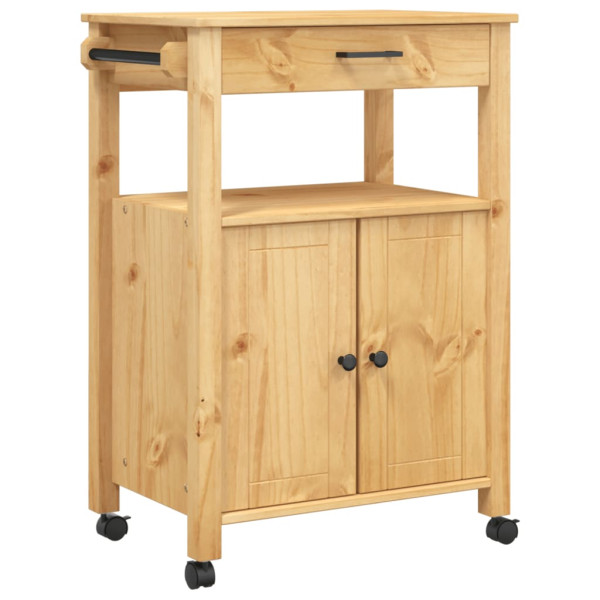 Carrito de cocina MONZA madera maciza de pino 60x40x90 cm M 2