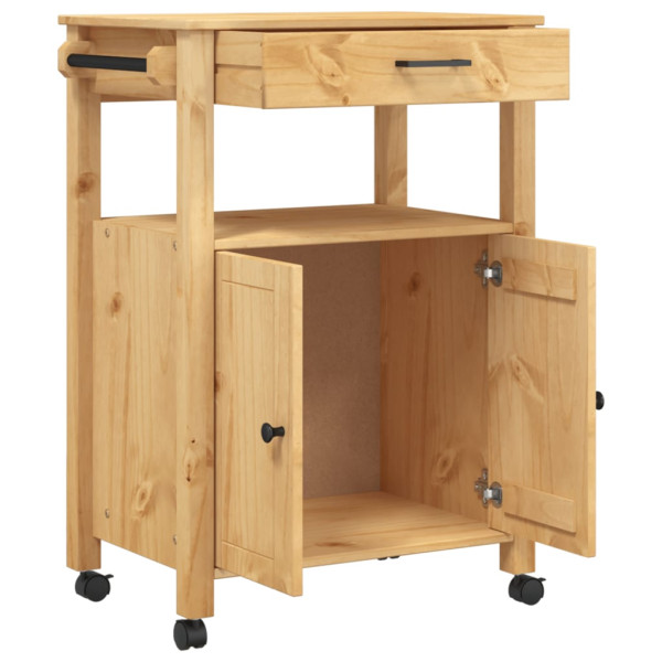 Carrito de cocina MONZA madera maciza de pino 60x40x90 cm M 4