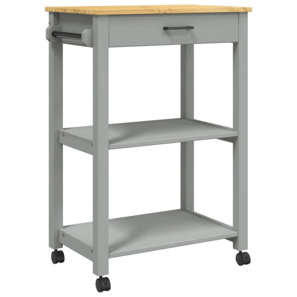 Carrito de cocina MONZA madera maciza de pino 60x40x90 cm M 2
