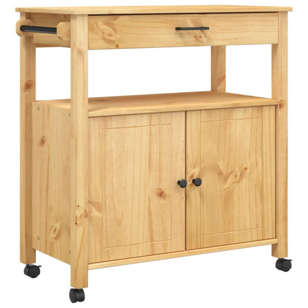 Carrito de cocina MONZA madera maciza de pino 84x40x90 cm M 2