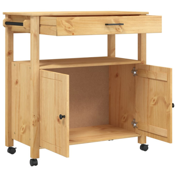 Carrito de cocina MONZA madera maciza de pino 84x40x90 cm M 4