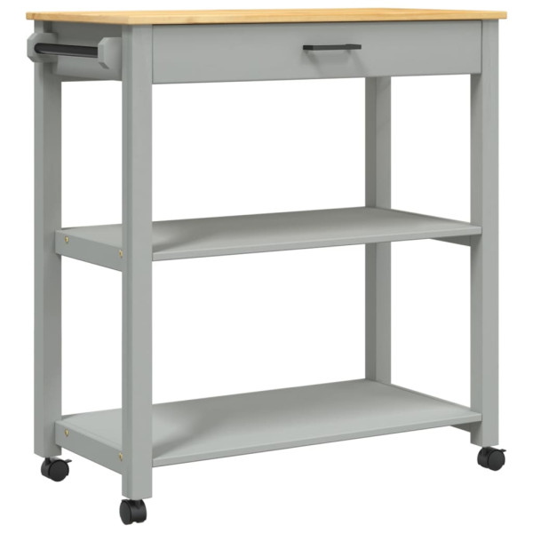 Carrito de cocina MONZA madera maciza de pino 84x40x90 cm M 2