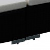 Set muebles de jardín y cojines 6 piezas ratán sintético negro 3