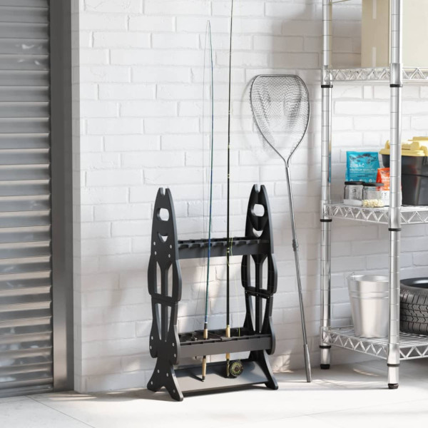 Soporte de cañas de pescar para 16 cañas negro M 3