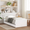 Estrutura de cama com gavetas 90x190 cm branco 3