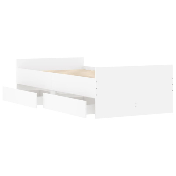Estructura de cama con cajones blanco 90x190 cm M 5
