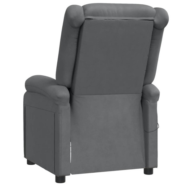 Sillón de masaje de cuero sintético gris antracita M 5