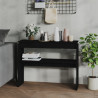 Mesa consola madera contrachapada negro 102x30x80 cm 1