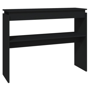 Mesa consola madera contrachapada negro 102x30x80 cm H