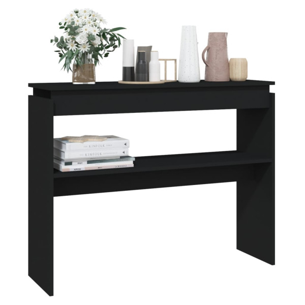 Mesa consola madera contrachapada negro 102x30x80 cm M 3