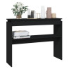 Mesa consola madera contrachapada negro 102x30x80 cm 3