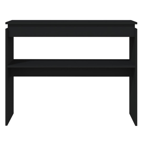 Mesa consola madera contrachapada negro 102x30x80 cm M 4
