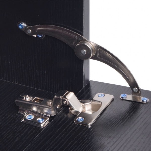 Conjunto de muebles de baño y lavabo 8 piezas negro M 4