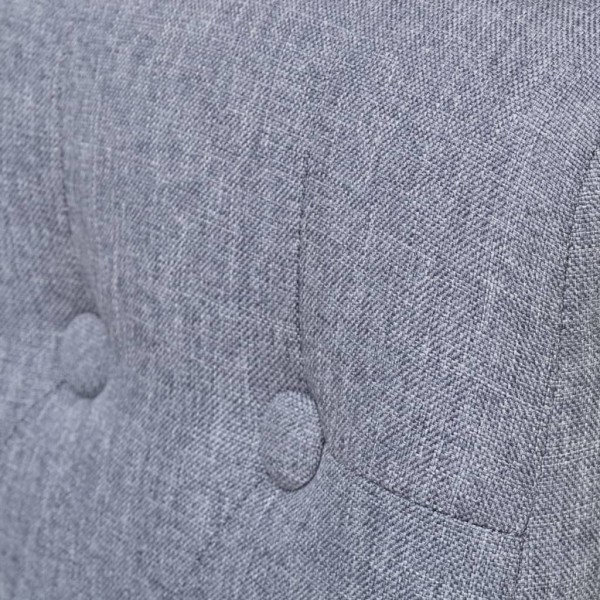 Sillas de comedor 6 unidades tela gris claro M 2