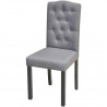 Sillas de comedor 6 unidades de tela gris 4