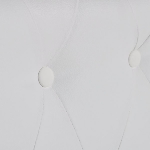 Sofás Chesterfield de 2 y 3 plazas cuero sintético blanco M 4