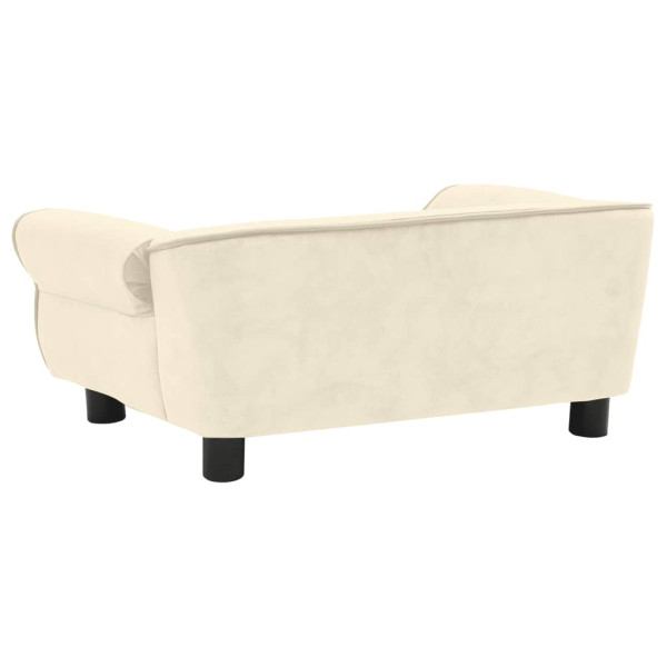 Sofá para cães 72x45x30 cm pelúcia cor creme M 4