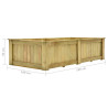 Arriate de madera de pino impregnada 196x100x50 cm 5