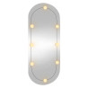 Espelho de parede oval com luzes LED 45x100 cm vidro 2