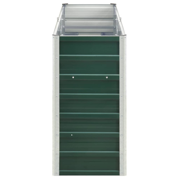 Arriate de jardín de acero galvanizado verde 240x40x77 cm M 3