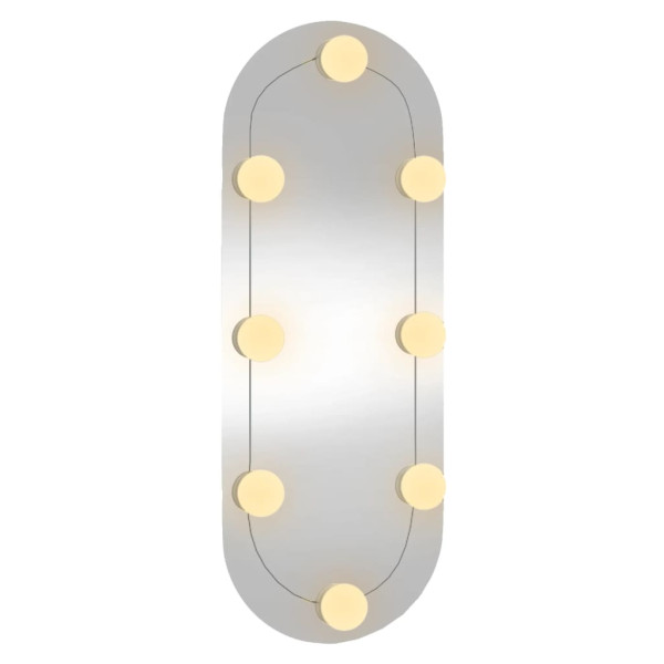 Espelho de parede oval com luzes LED 20x50 cm vidro M 4