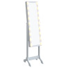 Espejo de pie con LED blanco 34x37x146 cm 1