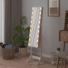Espejo de pie con LED blanco 34x37x146 cm 5