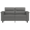 Sofá de 2 plazas de tela de microfibra gris oscuro 120 cm 3