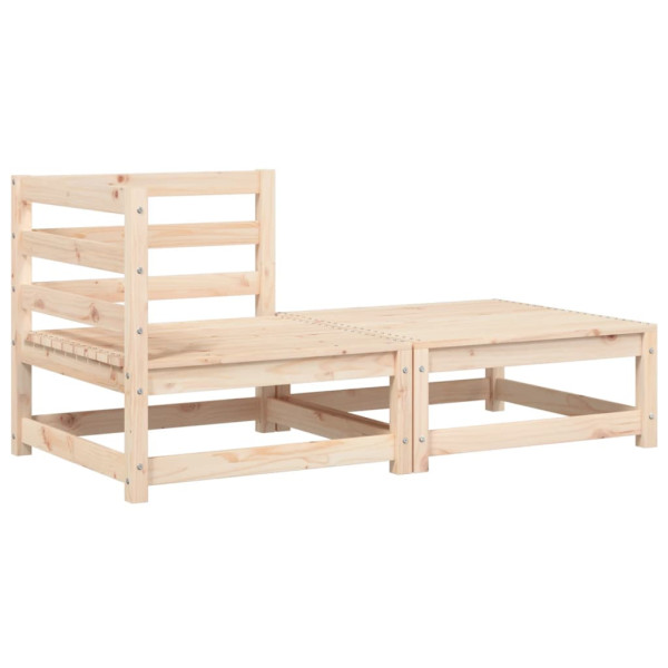 Sofá de jardín de equina con cojines y reposapiés M 4