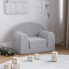 Sofá cama infantil felpa suave gris claro 1