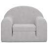 Sofá cama infantil felpa suave gris claro 3