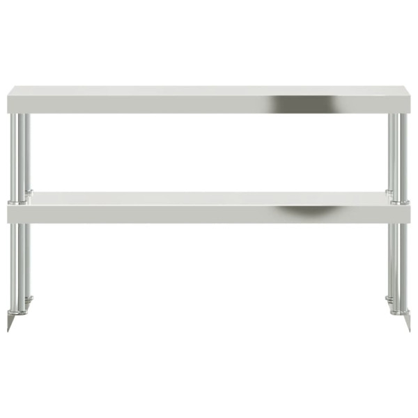 Unidade 2 prateleiras p/ mesa trabalho 110x30x65 cm aço inox. M 5