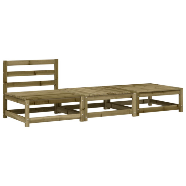 Sofá de jardín sin reposabrazos con cojines y reposapiés M 4