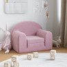 Sofá-cama infantil de pelúcia rosa 1