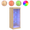 Aparador con luces LED roble Sonoma 41x37x100 cm 2