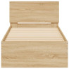 Cama con cabecero madera de ingeniería roble Sonoma 90x200 cm 5