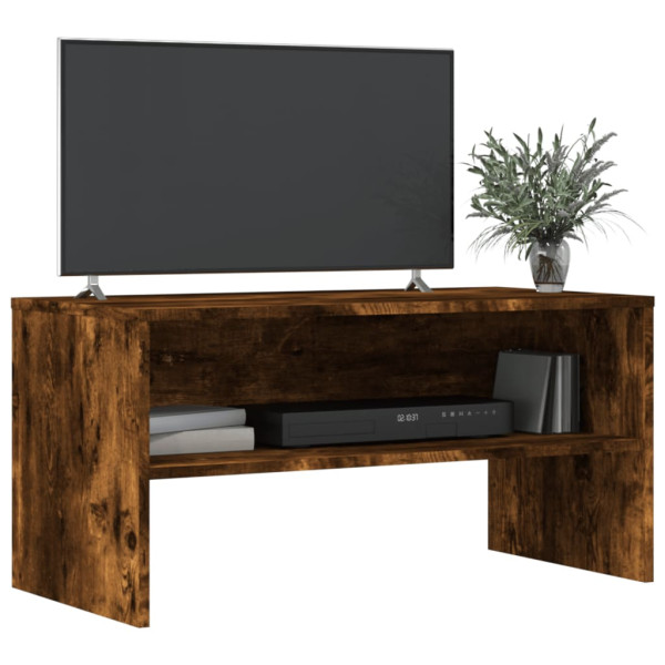 Mueble de TV madera de ingeniería roble ahumado 80x40x40 cm M 3