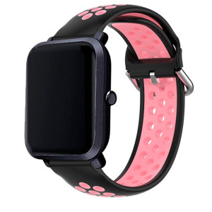 Cinta universal 20mm Amazfit Bip / GTS / Bip Lite / Huawei / Samsung / COOL Black-Rosa Goma H
