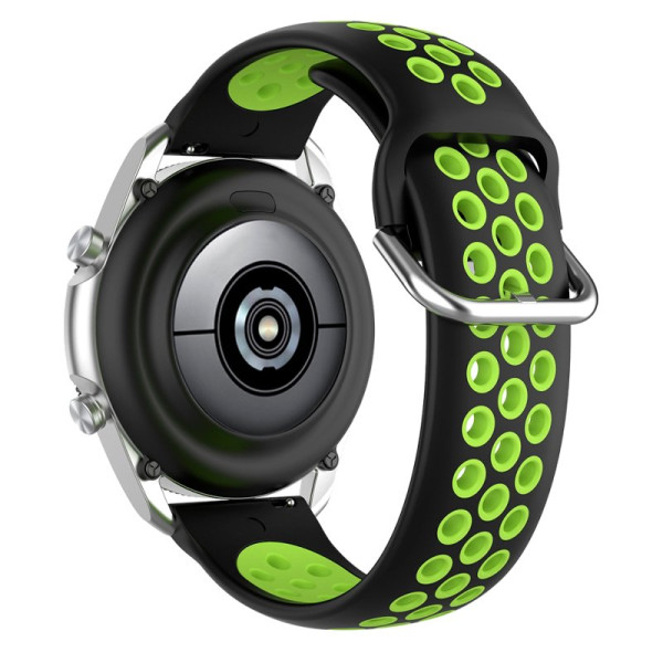 Cinta universal 20mm Amazfit Bip / GTS / Bip Lite / Huawei / Samsung / COOL Goma Negro-Verde M 4