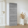 Mueble zapatero madera contrachapada gris Sonoma 59x17x169 cm 3